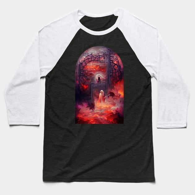 Gate to Hell Baseball T-Shirt by Banditec